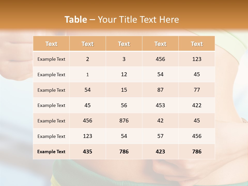 Waist Tape Body PowerPoint Template