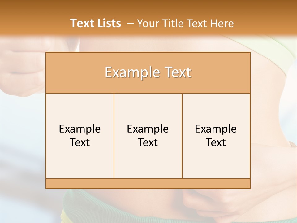 Waist Tape Body PowerPoint Template