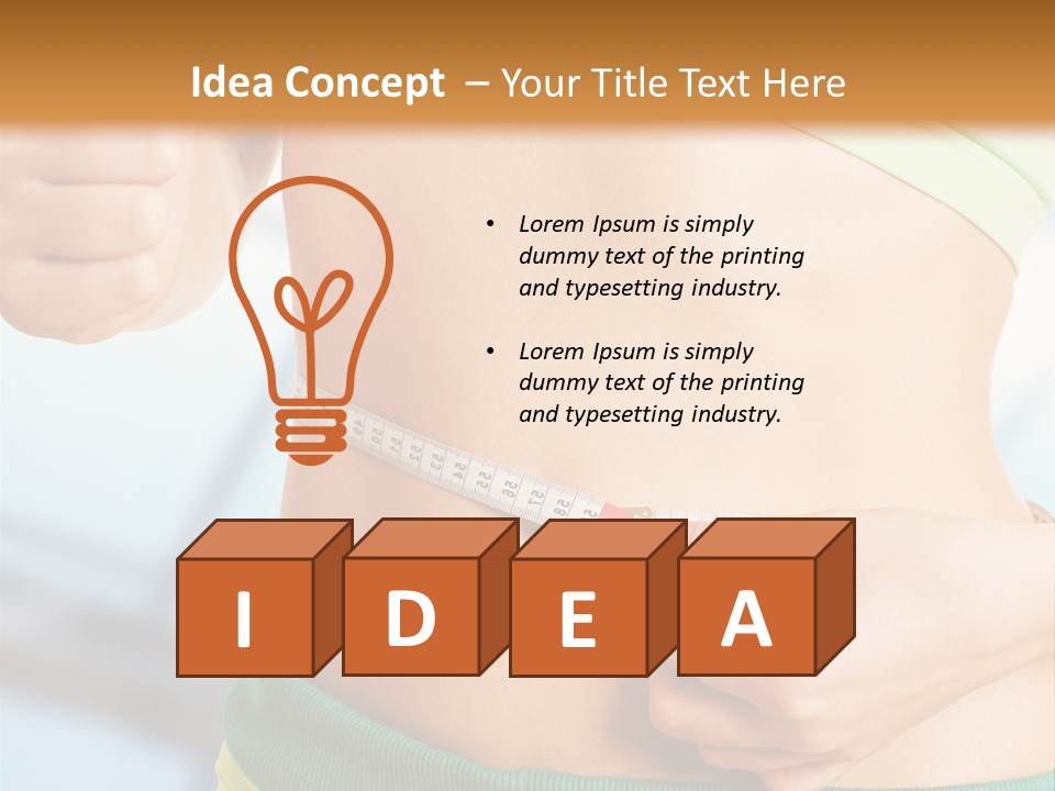 Waist Tape Body PowerPoint Template