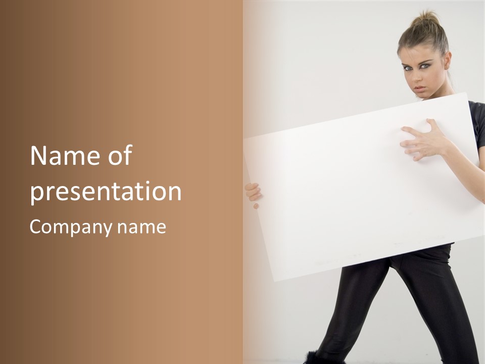 Expose Teenager Girl PowerPoint Template