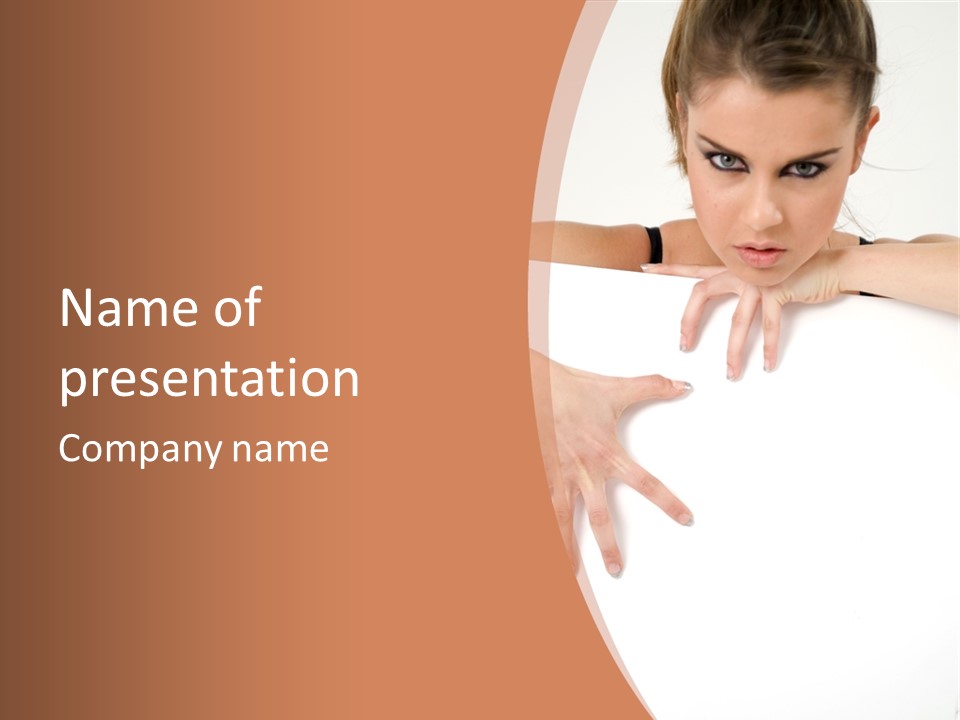 Media Teenager Girl PowerPoint Template