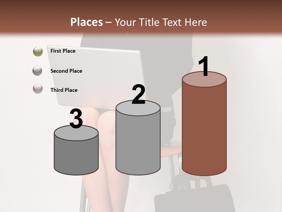 Market Worker Laptop PowerPoint Template