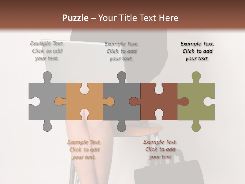 Market Worker Laptop PowerPoint Template