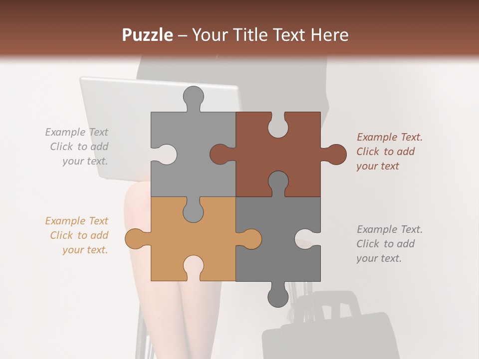 Market Worker Laptop PowerPoint Template