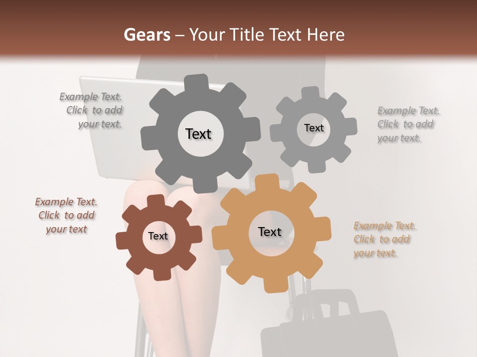 Market Worker Laptop PowerPoint Template