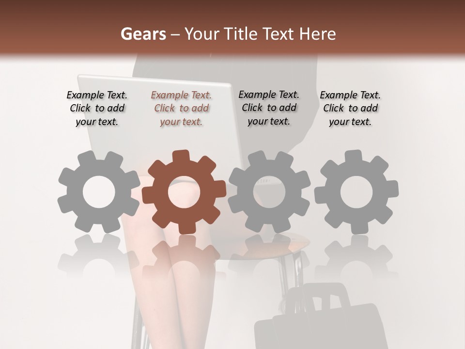 Market Worker Laptop PowerPoint Template