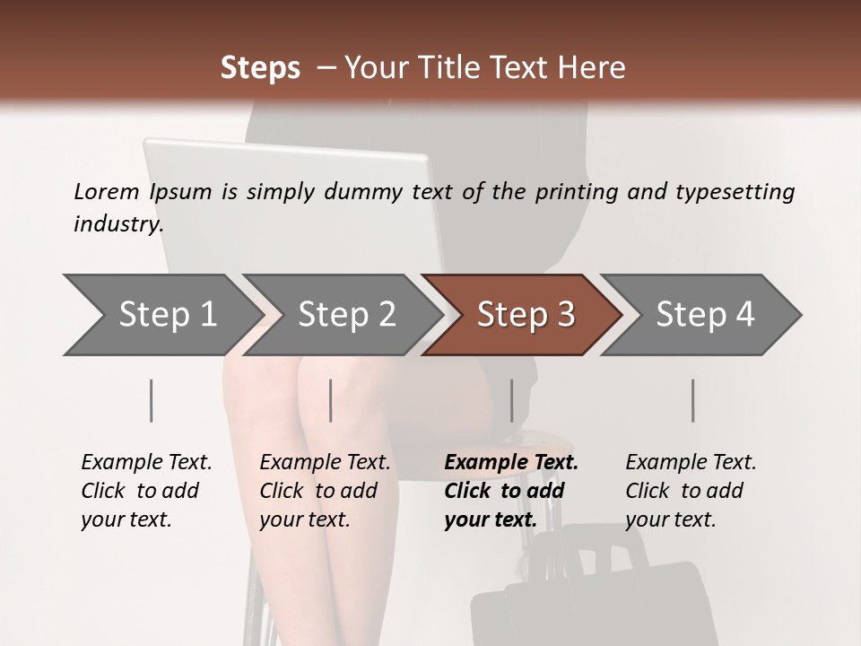 Market Worker Laptop PowerPoint Template