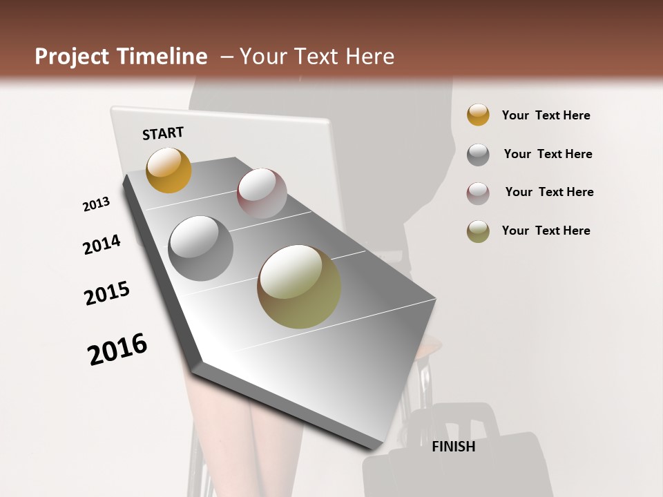 Market Worker Laptop PowerPoint Template