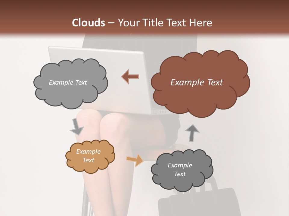 Market Worker Laptop PowerPoint Template