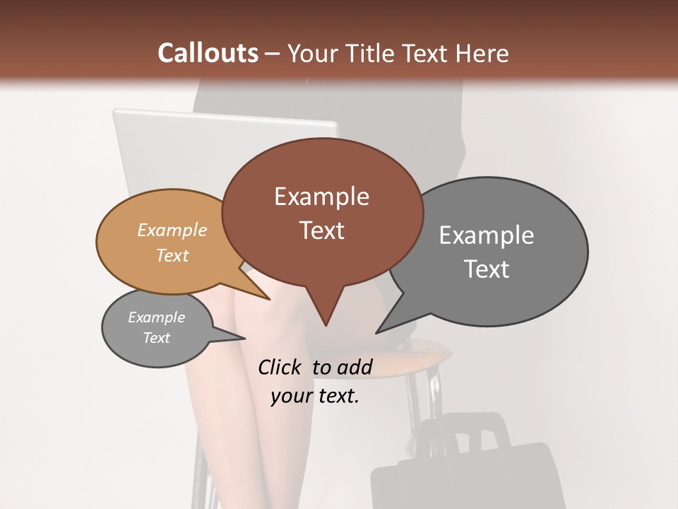 Market Worker Laptop PowerPoint Template