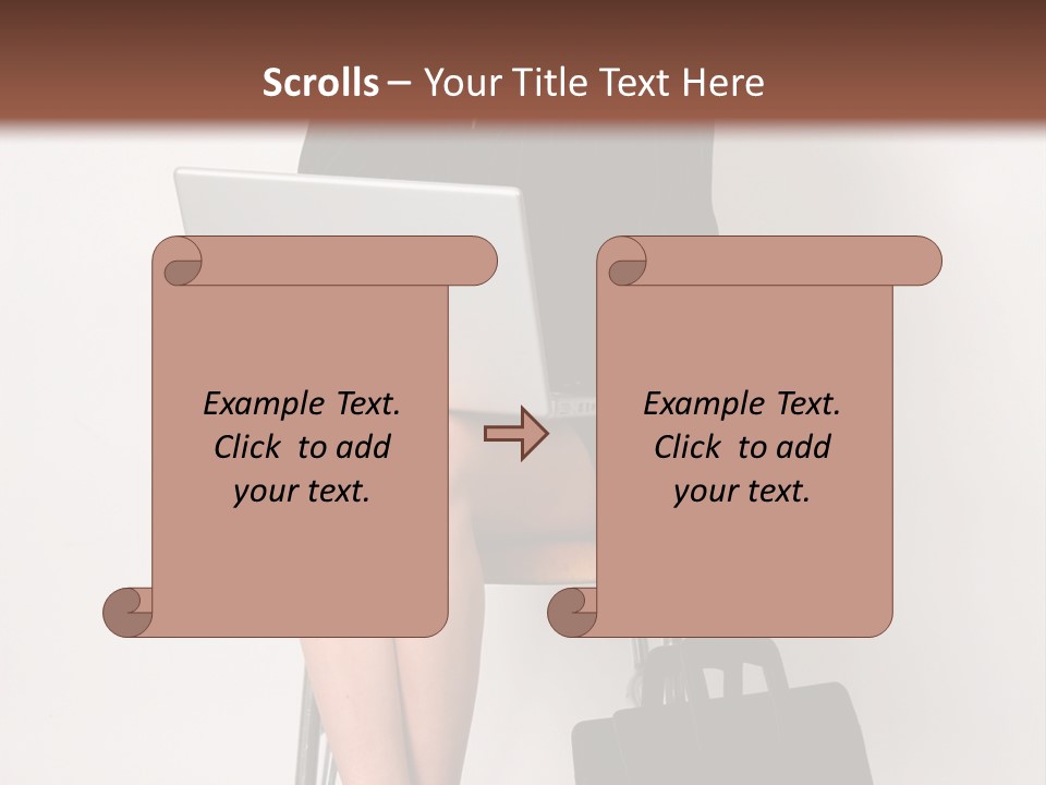Market Worker Laptop PowerPoint Template