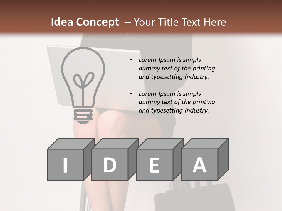 Market Worker Laptop PowerPoint Template