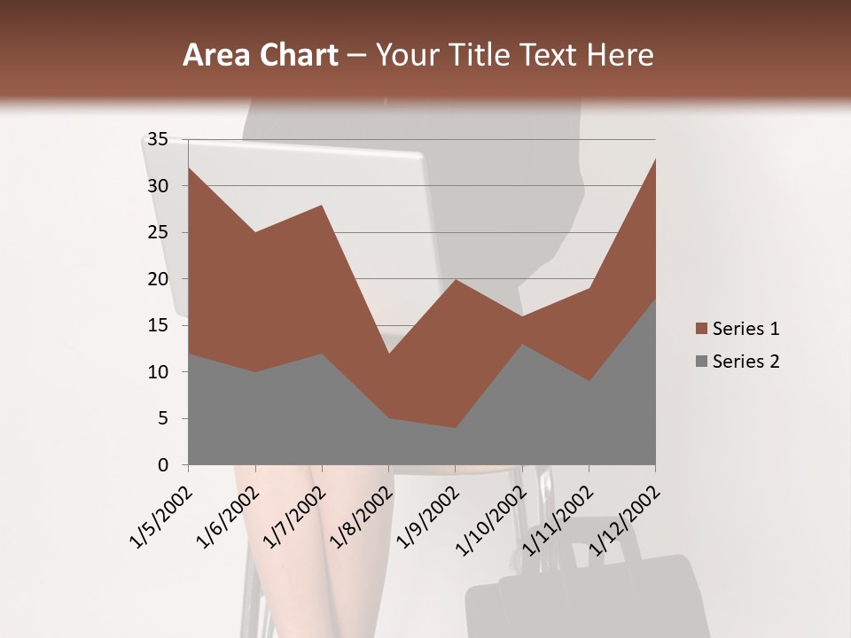 Market Worker Laptop PowerPoint Template
