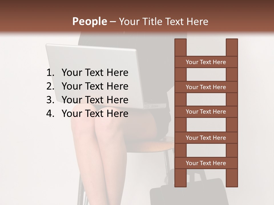 Market Worker Laptop PowerPoint Template