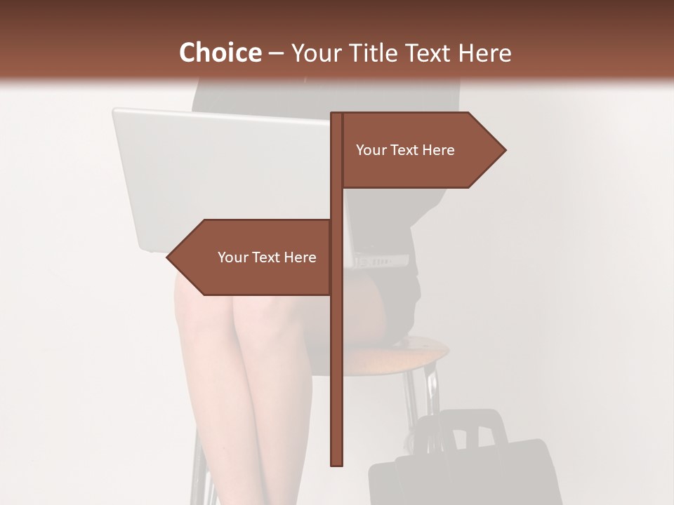 Market Worker Laptop PowerPoint Template