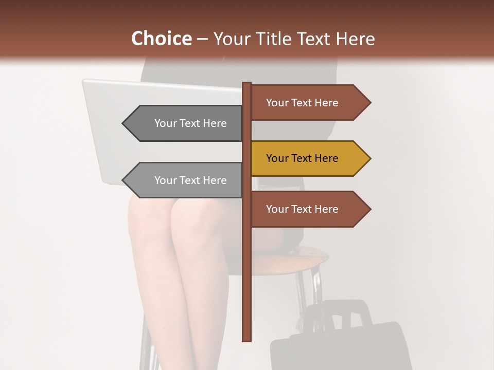 Market Worker Laptop PowerPoint Template