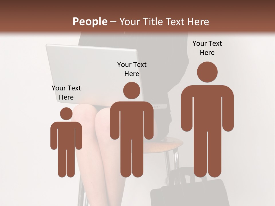 Market Worker Laptop PowerPoint Template