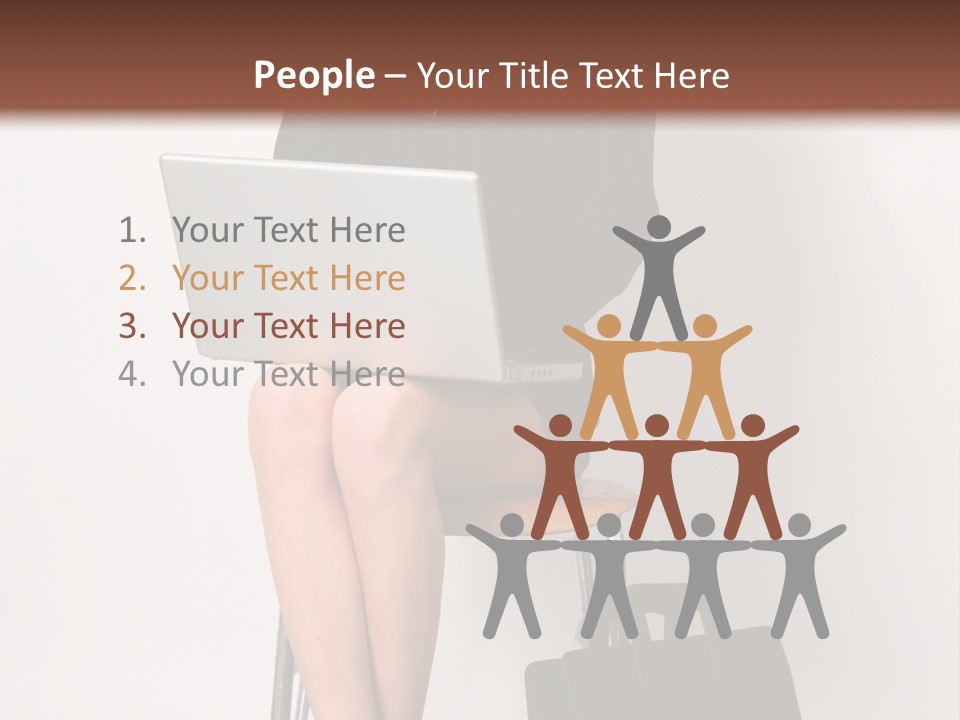 Market Worker Laptop PowerPoint Template