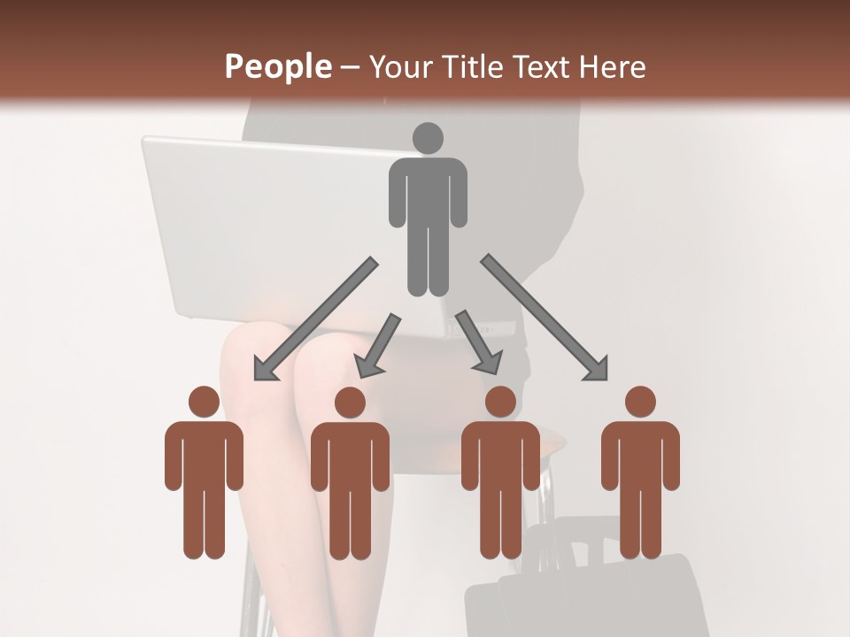 Market Worker Laptop PowerPoint Template