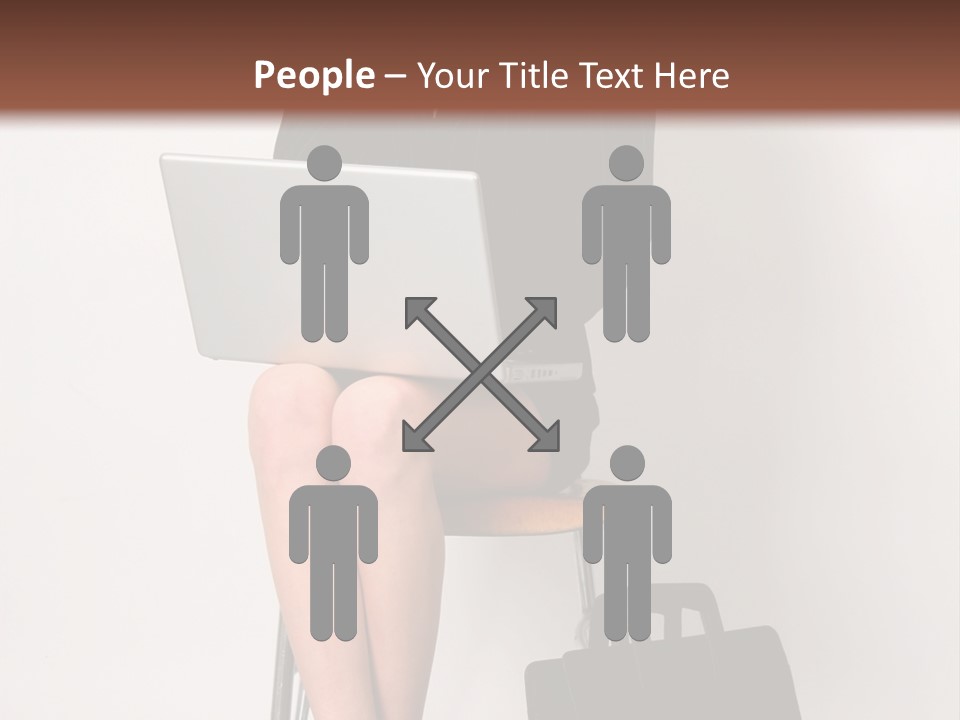 Market Worker Laptop PowerPoint Template