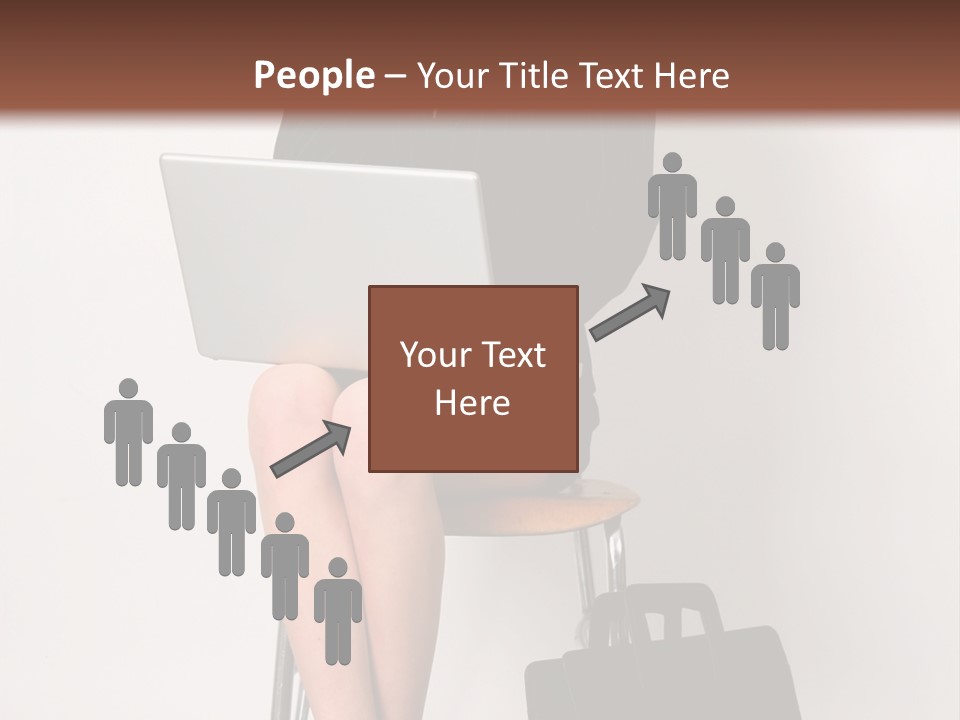 Market Worker Laptop PowerPoint Template