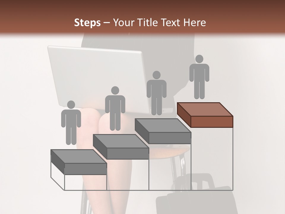 Market Worker Laptop PowerPoint Template