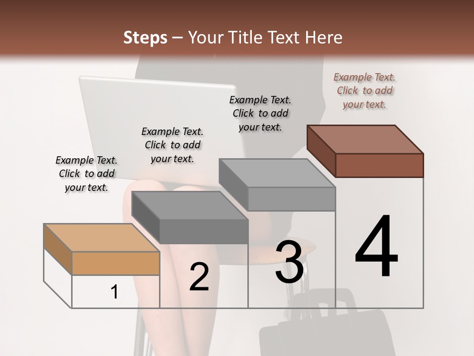 Market Worker Laptop PowerPoint Template