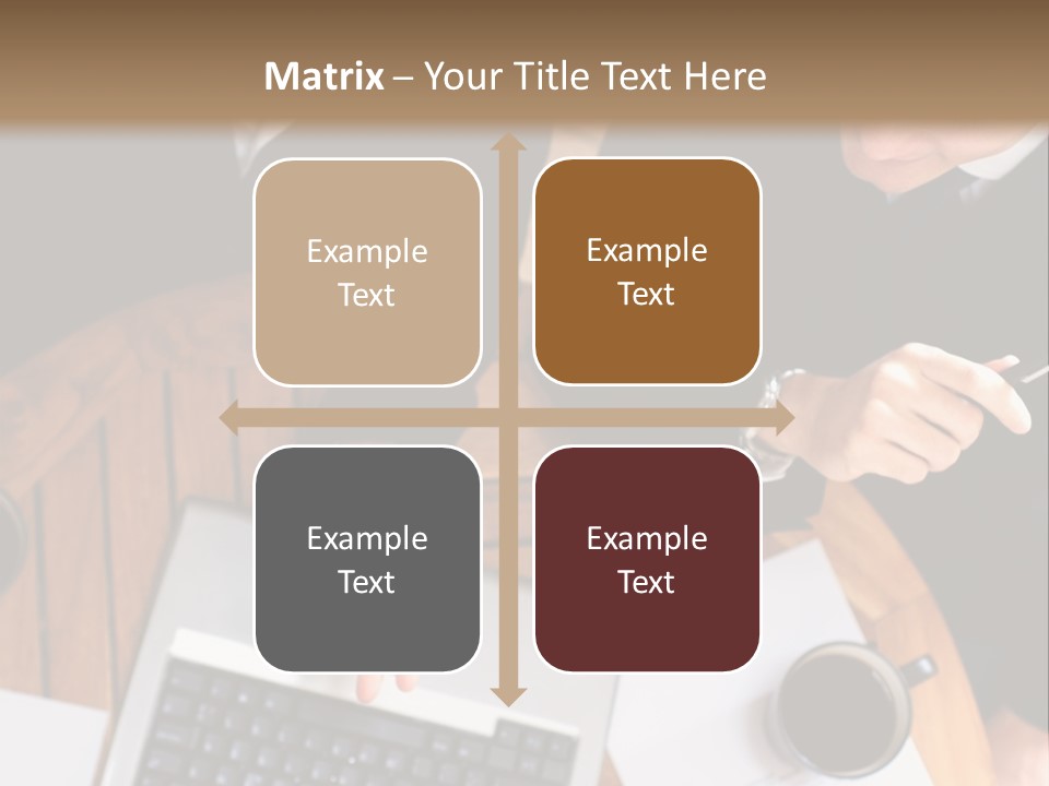 Dark Pen Laptop PowerPoint Template