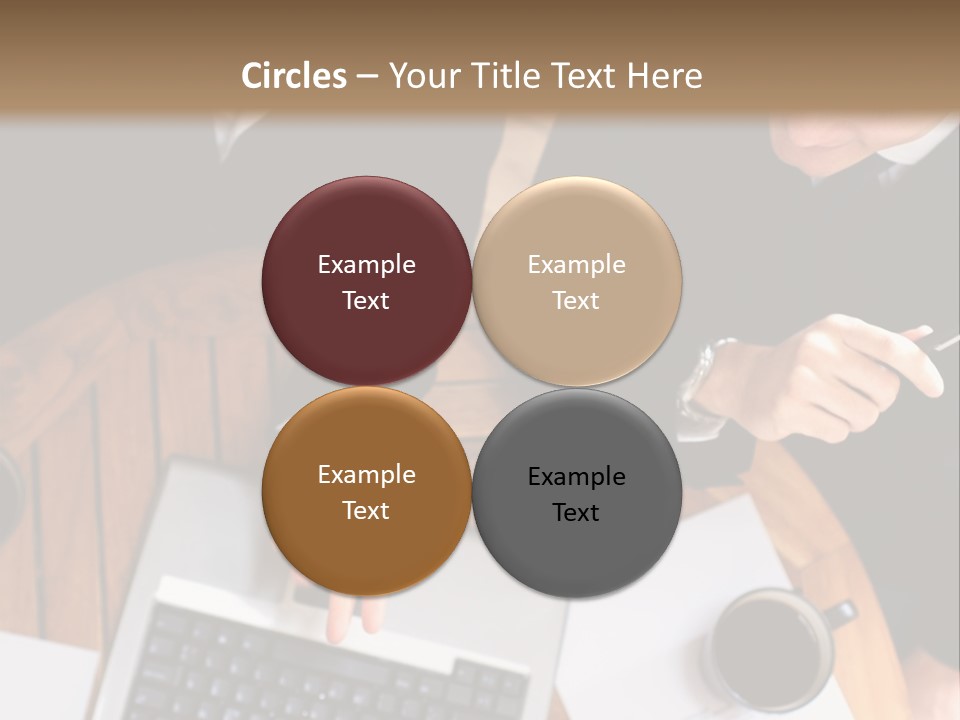 Dark Pen Laptop PowerPoint Template