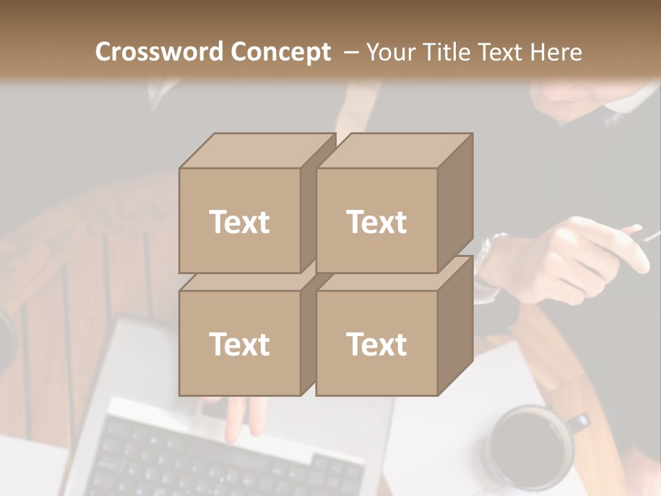 Dark Pen Laptop PowerPoint Template