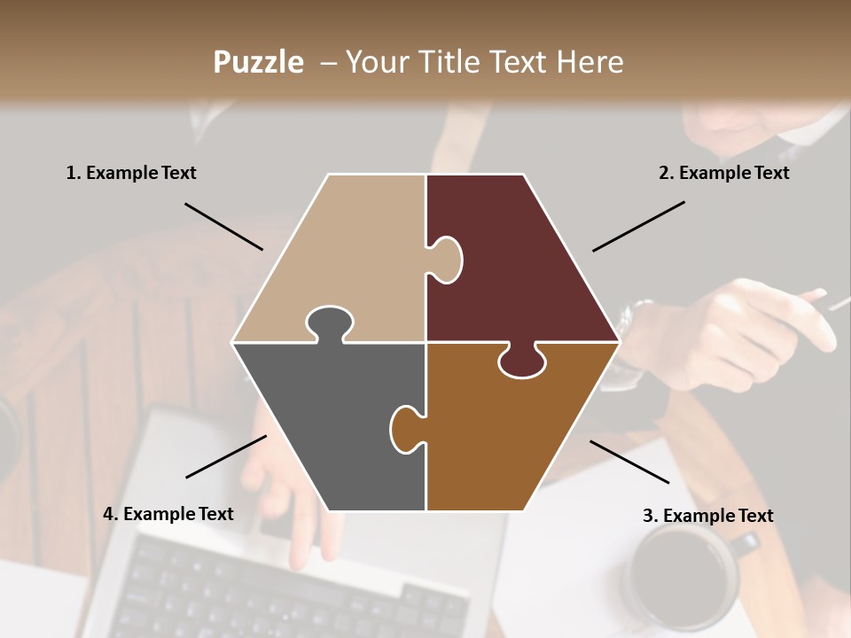 Dark Pen Laptop PowerPoint Template