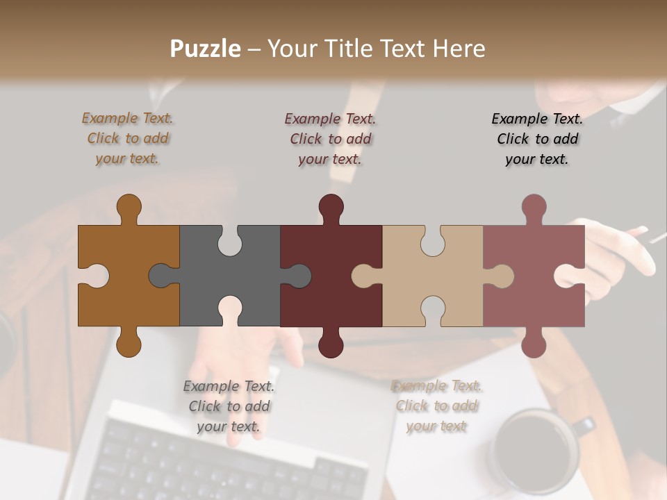 Dark Pen Laptop PowerPoint Template