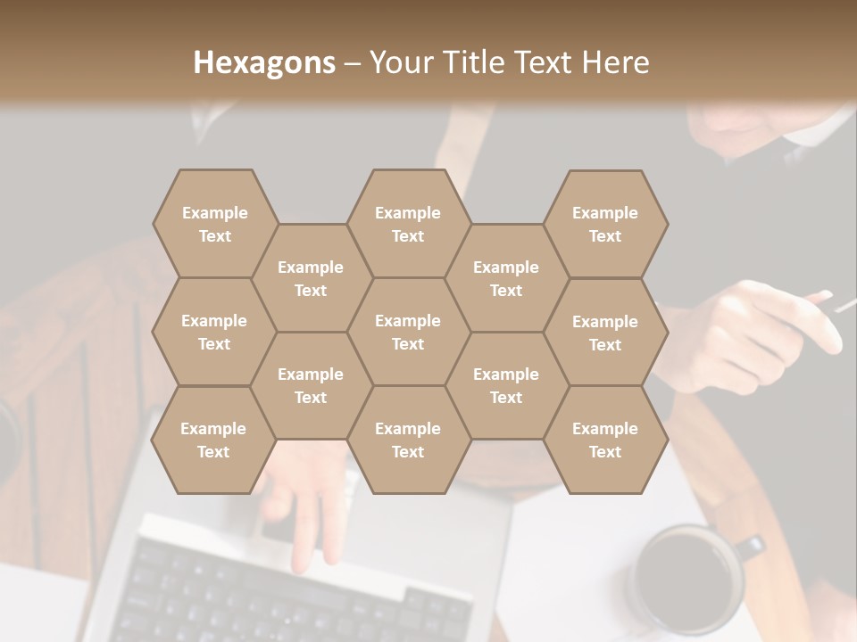 Dark Pen Laptop PowerPoint Template