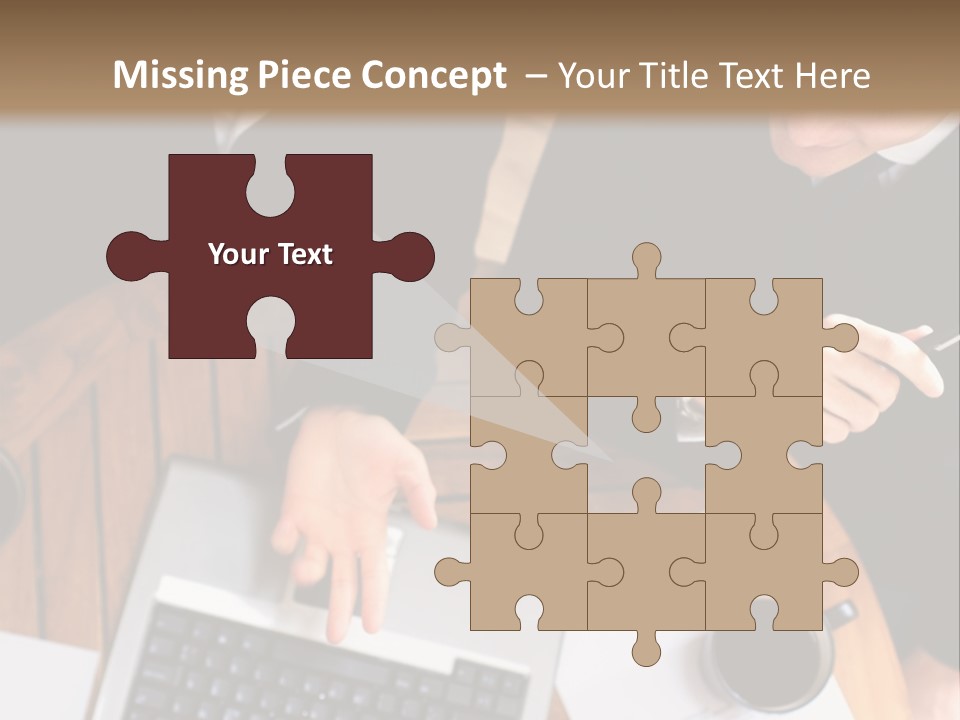 Dark Pen Laptop PowerPoint Template