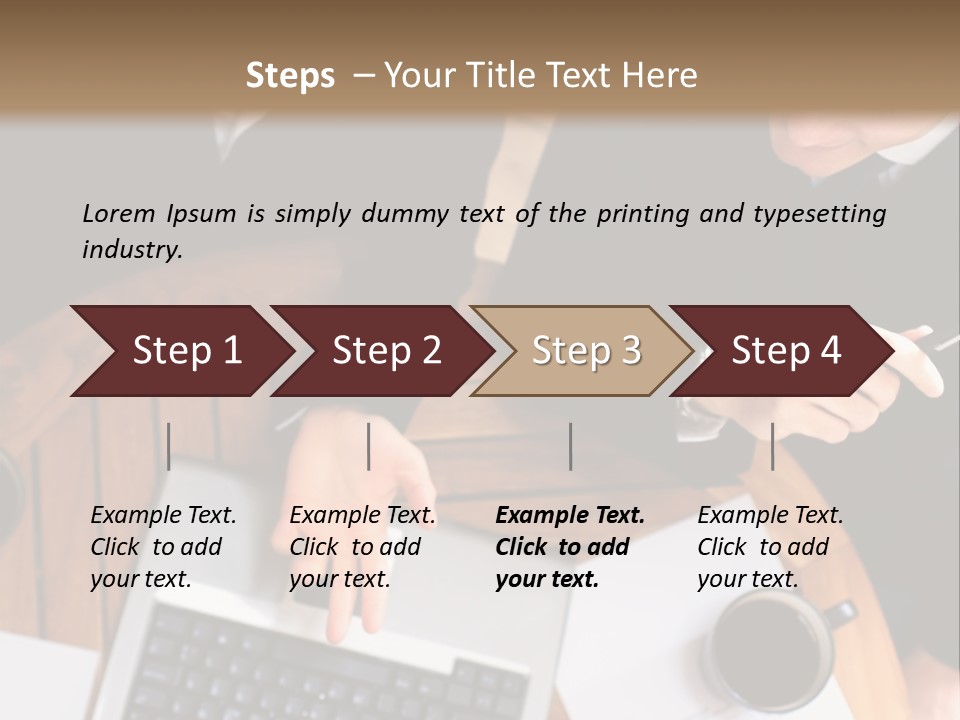 Dark Pen Laptop PowerPoint Template