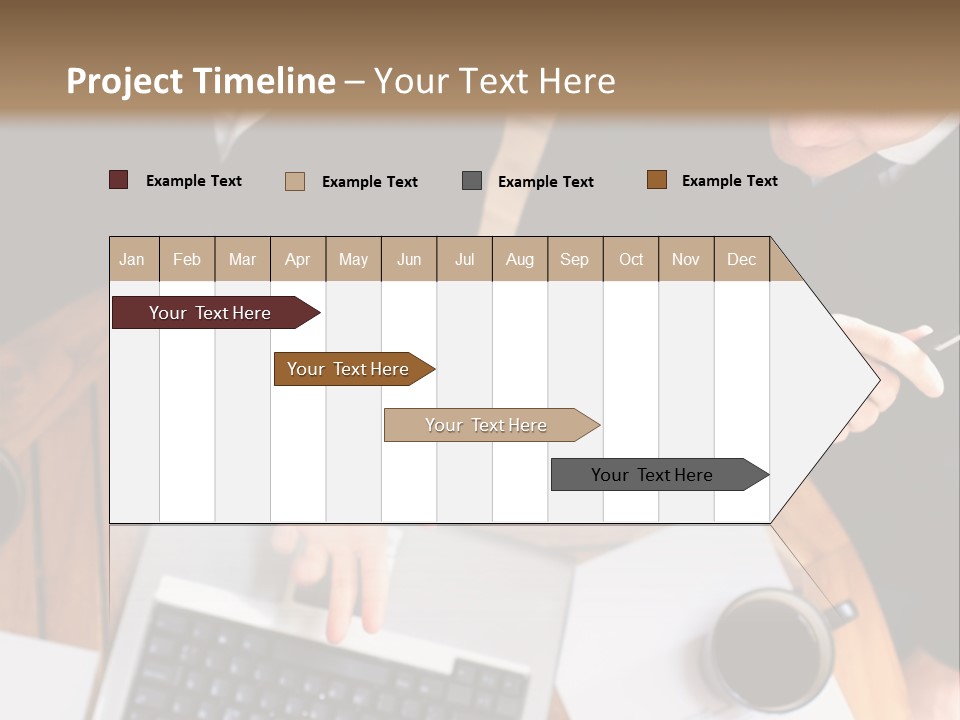 Dark Pen Laptop PowerPoint Template