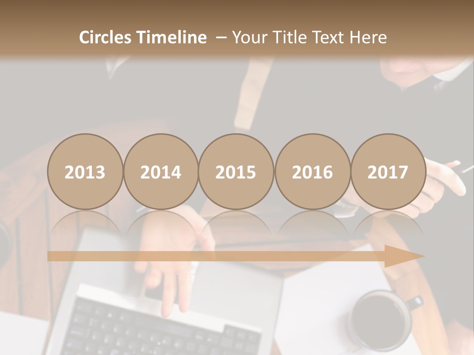 Dark Pen Laptop PowerPoint Template