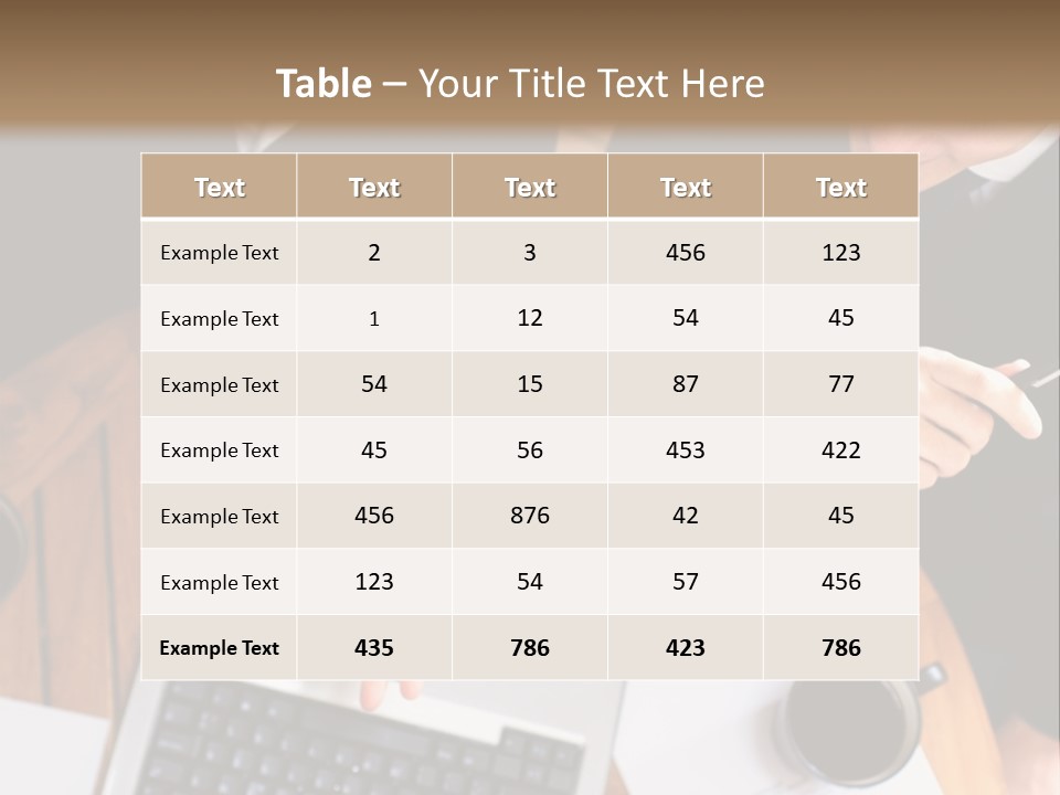 Dark Pen Laptop PowerPoint Template