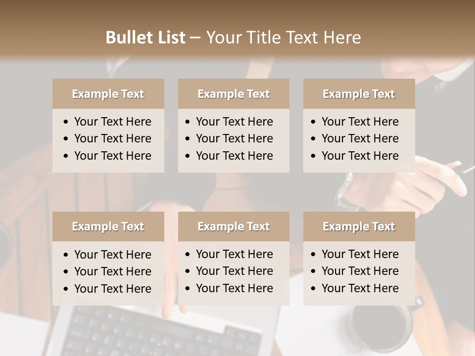 Dark Pen Laptop PowerPoint Template