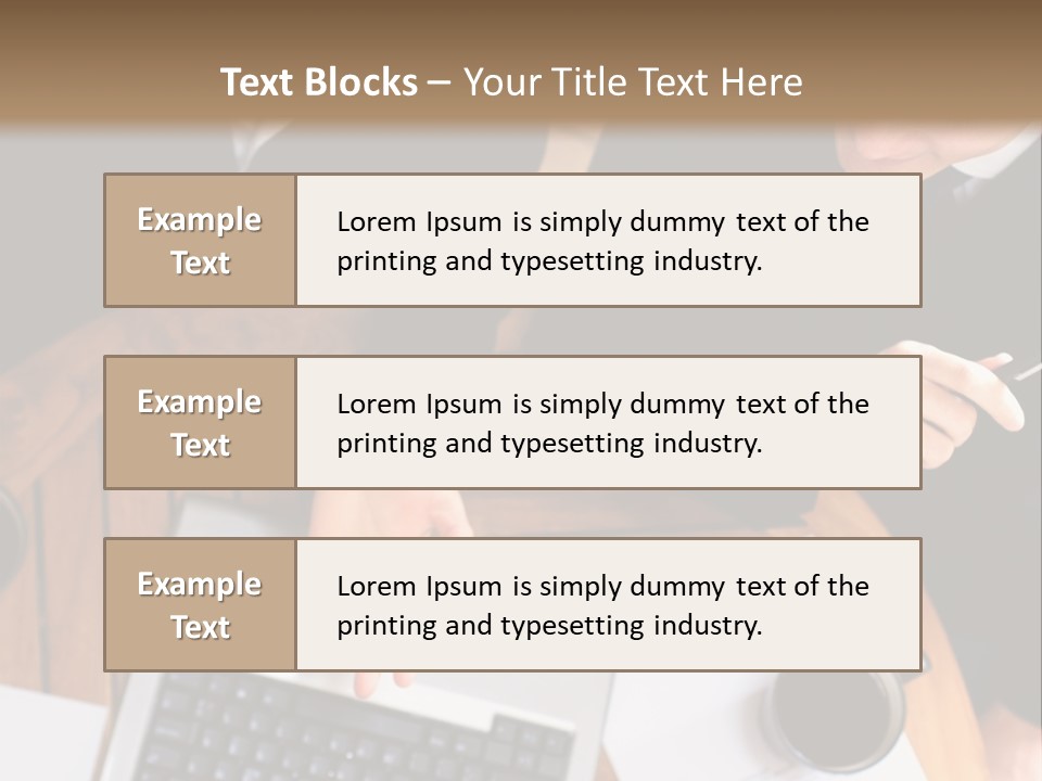 Dark Pen Laptop PowerPoint Template