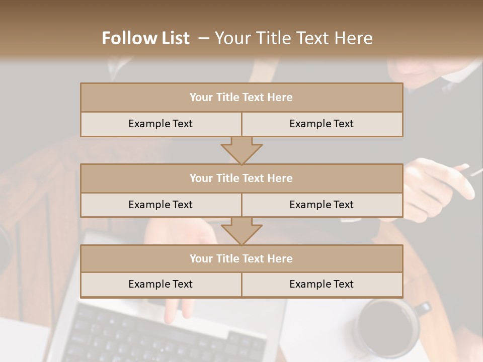 Dark Pen Laptop PowerPoint Template