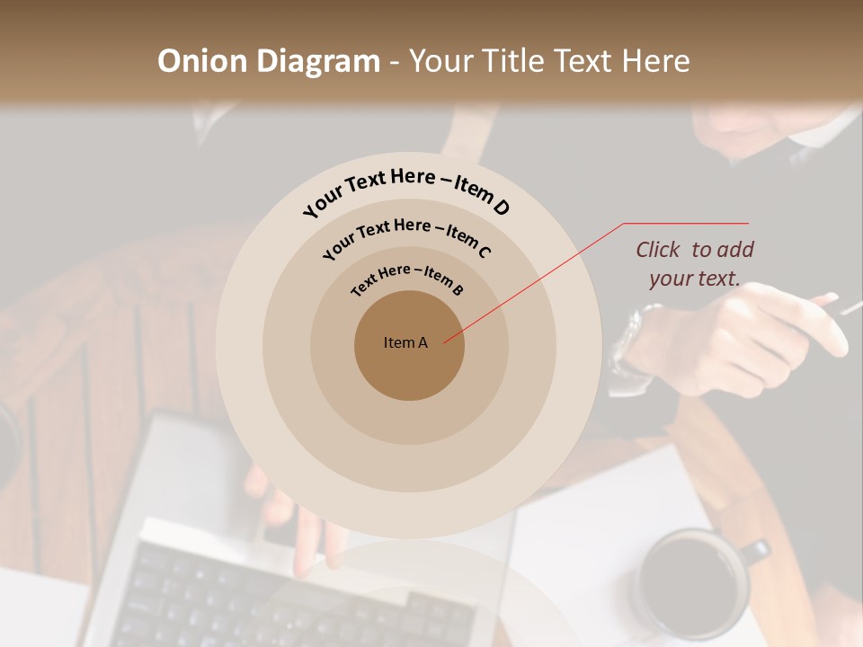 Dark Pen Laptop PowerPoint Template