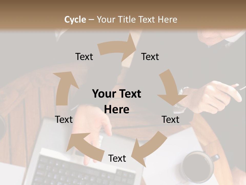 Dark Pen Laptop PowerPoint Template