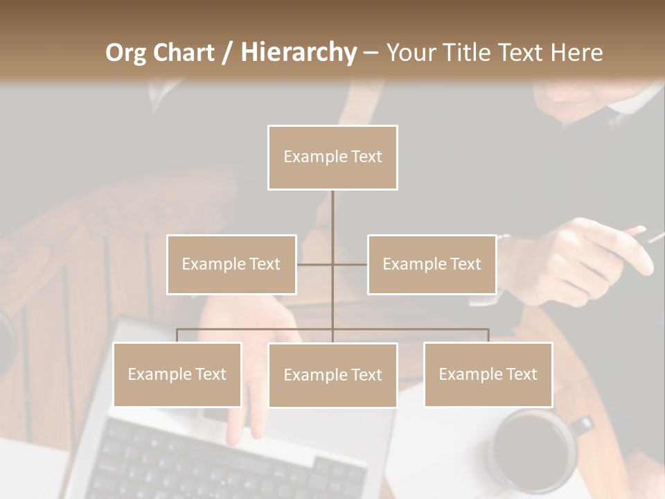 Dark Pen Laptop PowerPoint Template