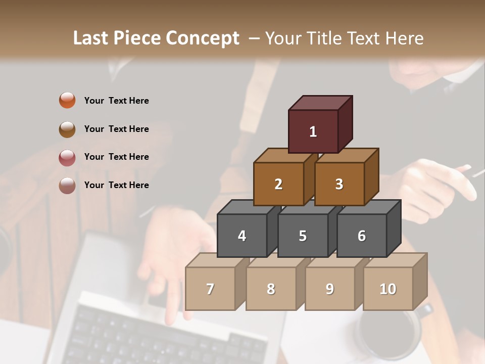 Dark Pen Laptop PowerPoint Template