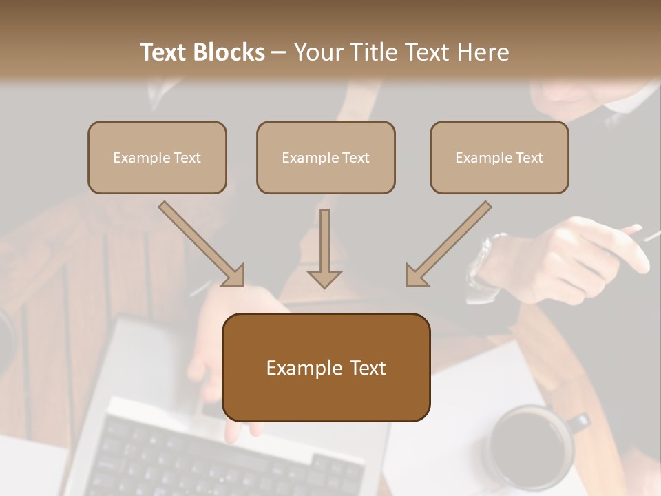 Dark Pen Laptop PowerPoint Template