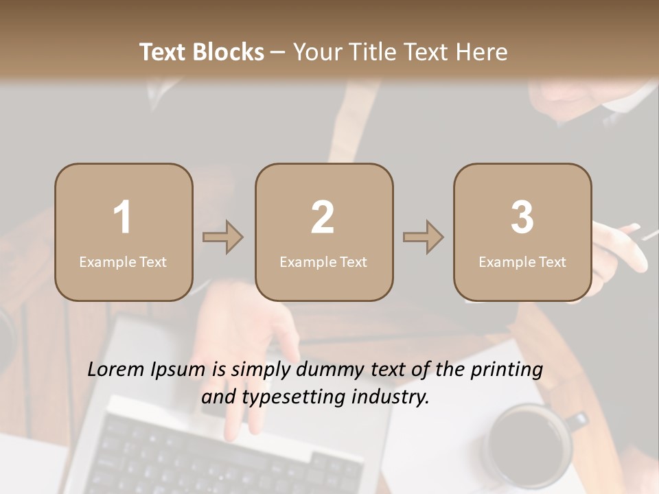 Dark Pen Laptop PowerPoint Template