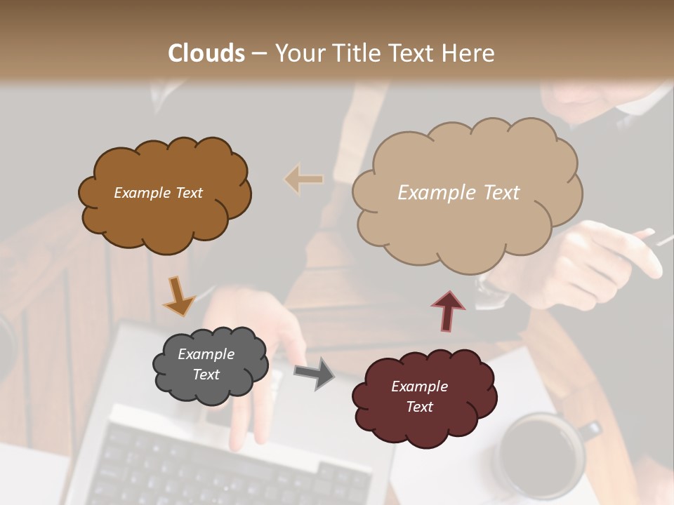 Dark Pen Laptop PowerPoint Template