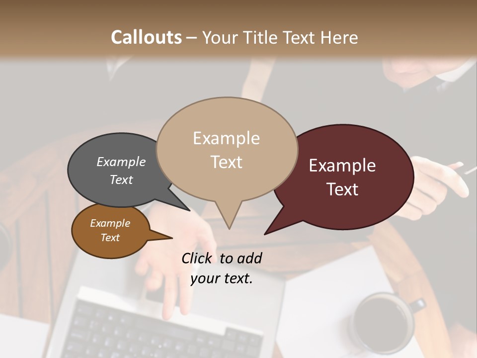 Dark Pen Laptop PowerPoint Template
