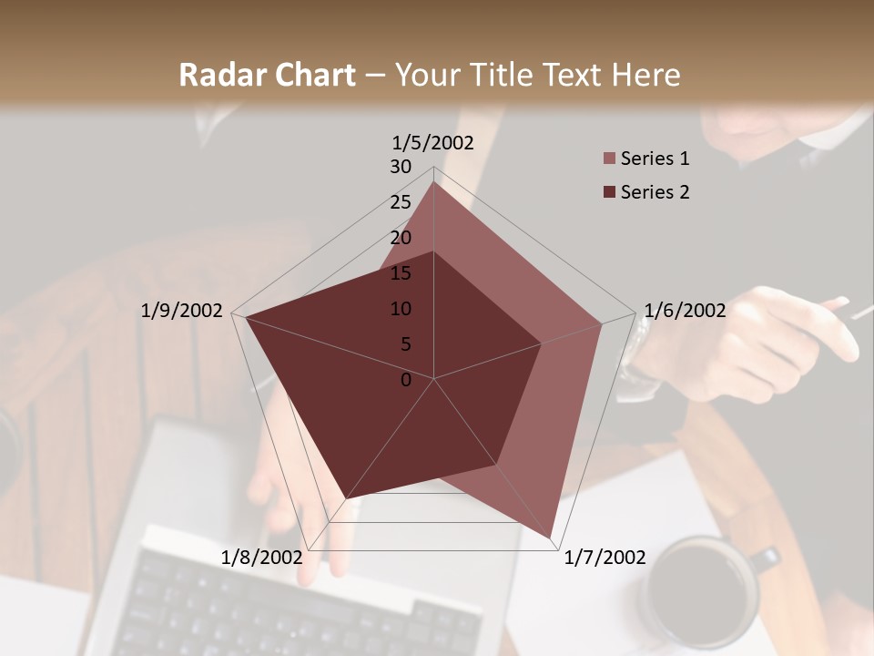 Dark Pen Laptop PowerPoint Template